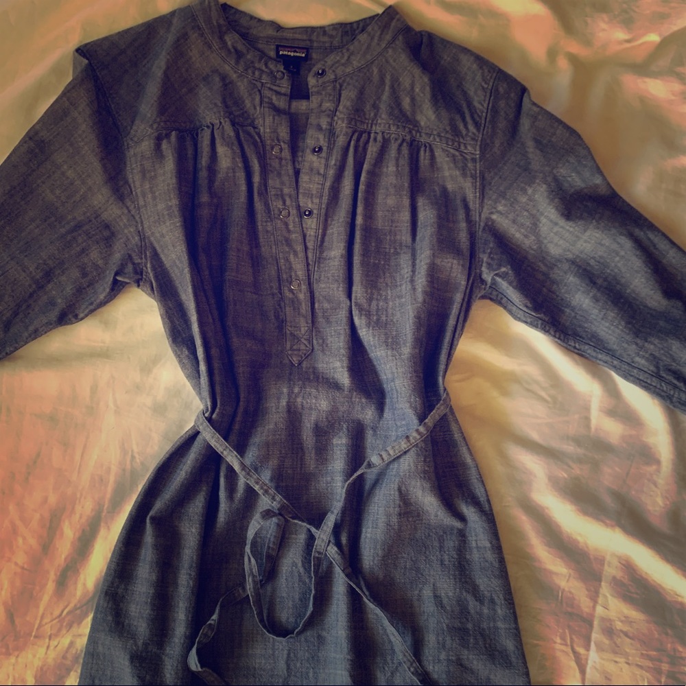 PATAGONIA chambray prairie dress ,right above knee